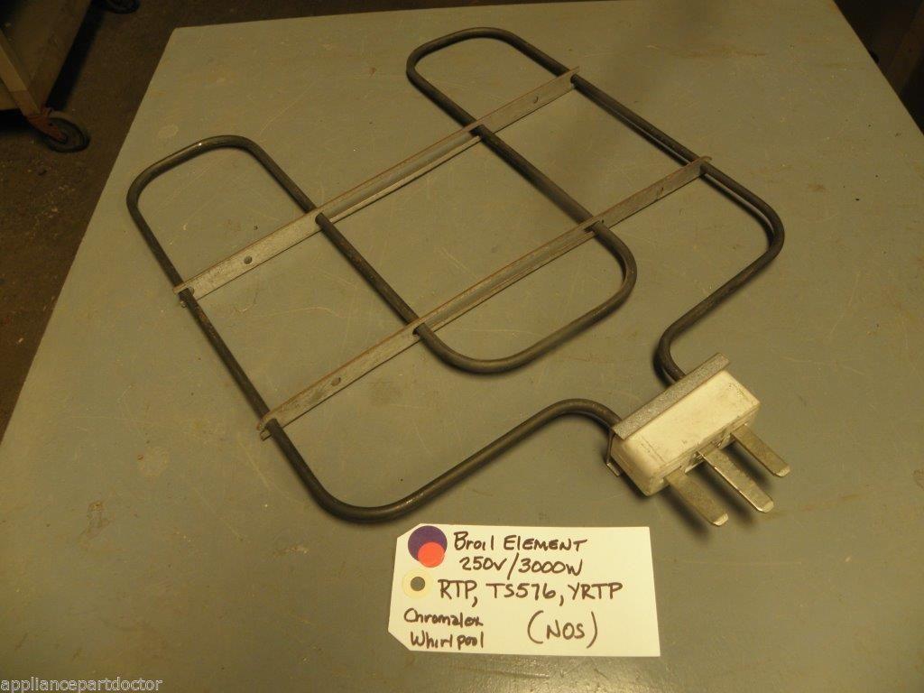 NOS Chromalox Whirlpool Broil Element RTP TS576 YRTP 250v/3000w NOS Chromalox Whirlpool Broil Element RTP TS576 YRTP 250v/3000w